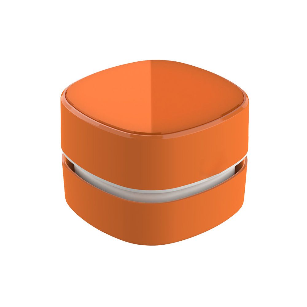Orange Rechargeable Cordless Mini Desktop Vacuum - Portable Handheld Cleaner for Desk, Keyboard, Crumb &amp; Dust