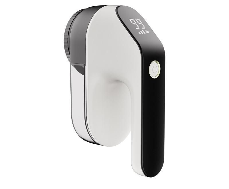 Rechargeable Electric Fabric Shaver - Powerful Lint Remover with Dual-Ring Blades &amp; Ergonomic Design(black and white)