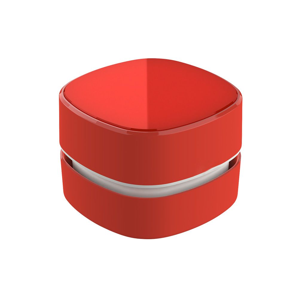 Red Rechargeable Cordless Mini Desktop Vacuum - Portable Handheld Cleaner for Desk, Keyboard, Crumb &amp; Dust