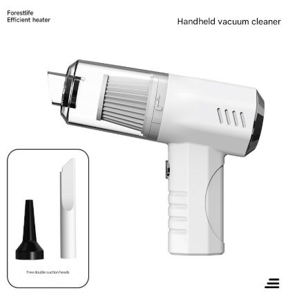 White 2-in-1 Cordless Handheld Vacuum and Air Blower - Portable &amp; Lightweight Cleaner for Car, Home, and Pet Hair