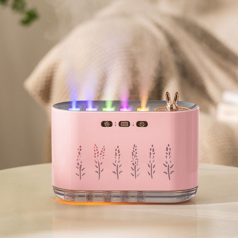 Pink Dynamic Color Changing Humidifier - Sound Control &amp; Auto Shut-Of