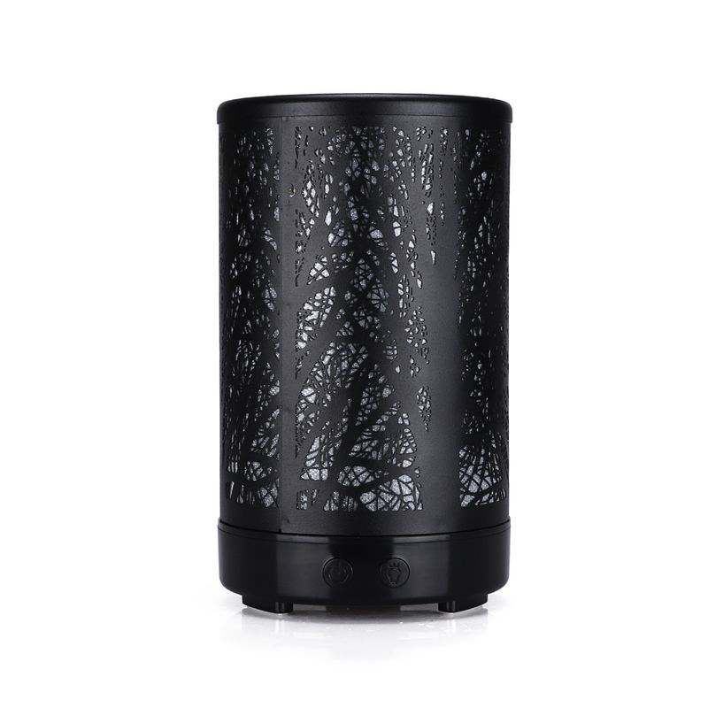 Black Forest Design Iron Essential Oil Diffuser - 7 Color LED Ultrasonic Cool Mist Humidifier 100ml