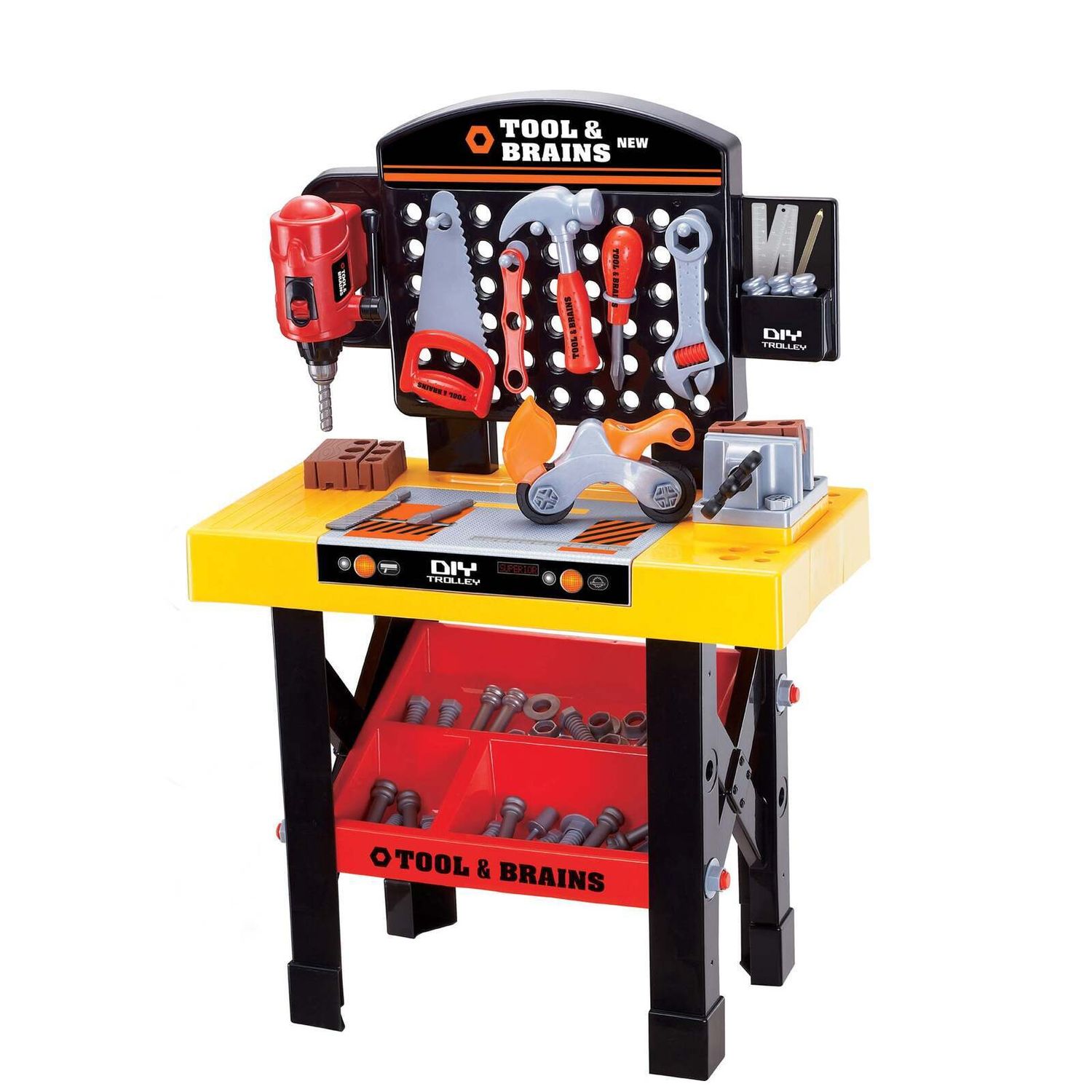 Children's Tool Workbench Playset w/ Toy Tools &amp; Accessories