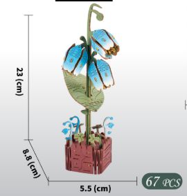 lily Of The Valley DIY 3D Wooden Flower Puzzle Toy - Educational Kids' Assembly Set