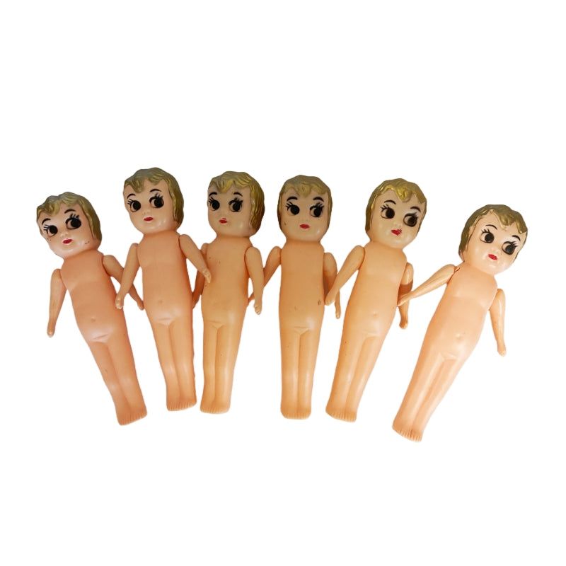 Lot of 6 Kewpie Dolls â 6" Cupie Style â Vintage Baby Doll Collection