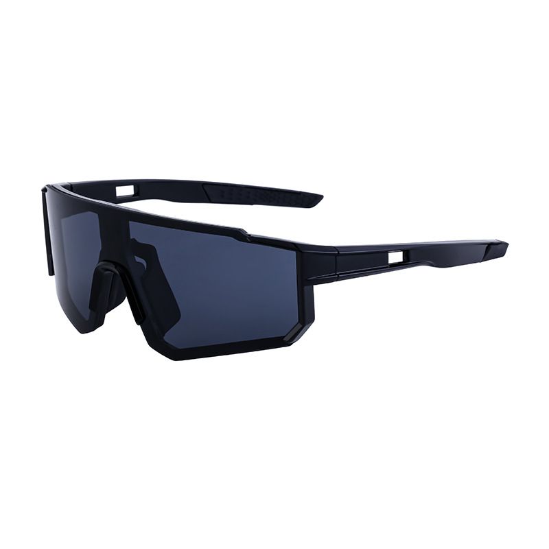 Black Frame Sports Sunglasses with Dark Polarized Lens | UV400 Protection &amp; Sleek Design