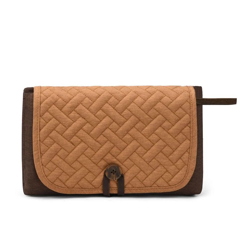 Brown Portable Baby Changing Mat - Waterproof, Foldable, Compact Diaper Pad for Travel &amp; Everyday Use