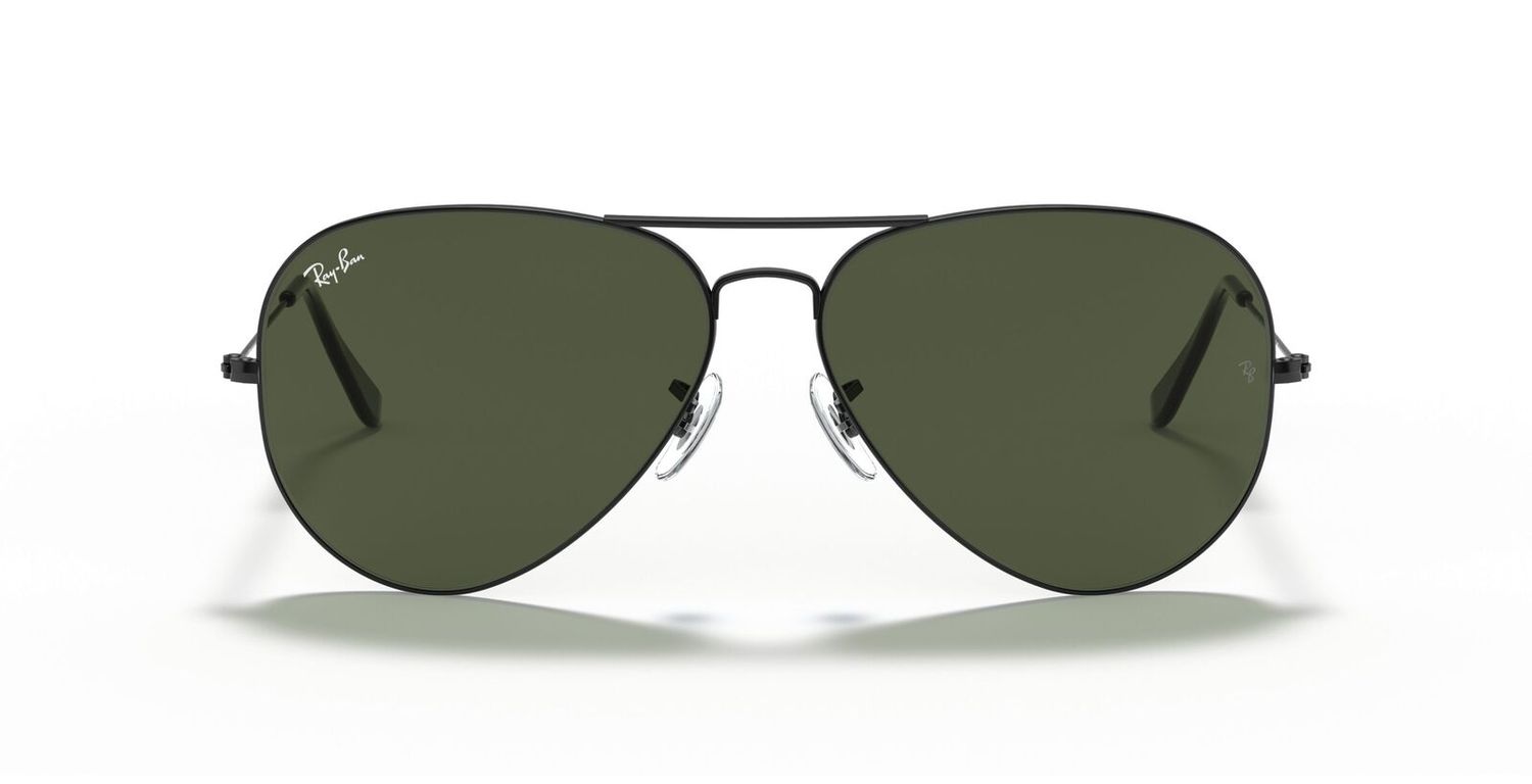 Aviator Large Metal II Sunglasses in Black and Green