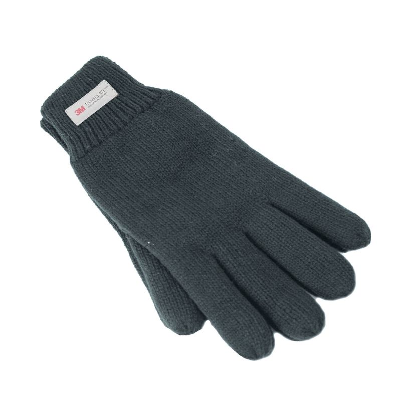 Dents 3M THINSULATE Gloves Snow Ski Knitted Polar Fleece Thermal Plain Winter - Charcoal