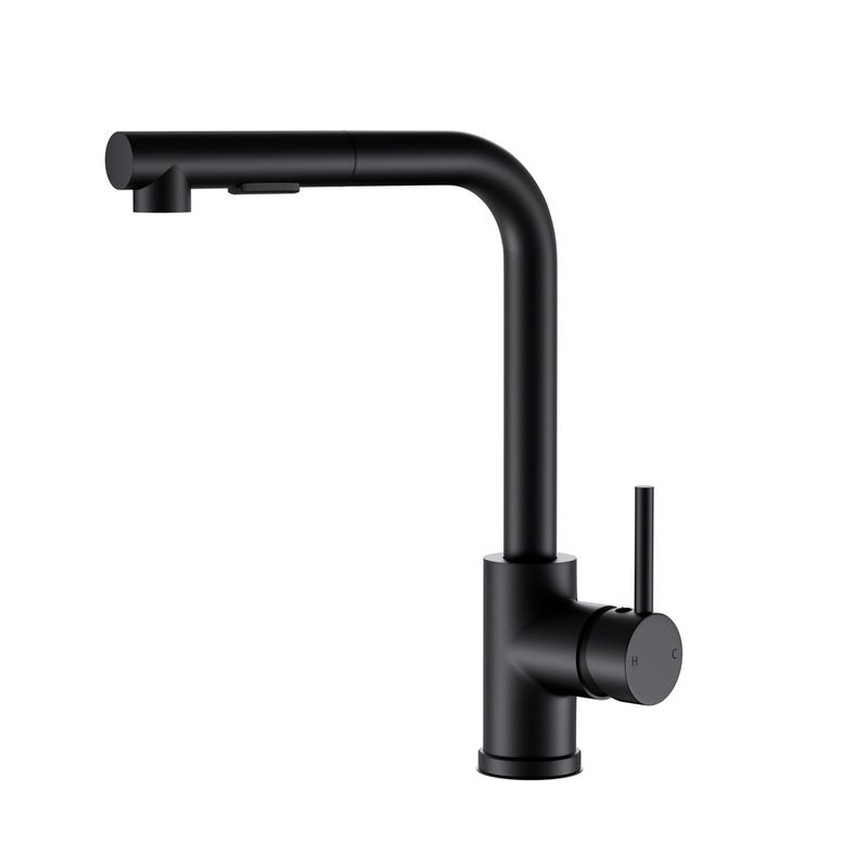 Cefito Kitchen Mixer Tap Pull Out Rectangle 2 Mode Sink Basin Faucet Swivel WELS Black
