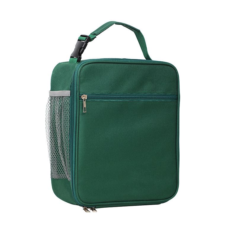 Green Portable Insulated Lunch Bag - Large Capacity Thermal Cooler Tote with Shoulder Strap for Work, School, and Picnic