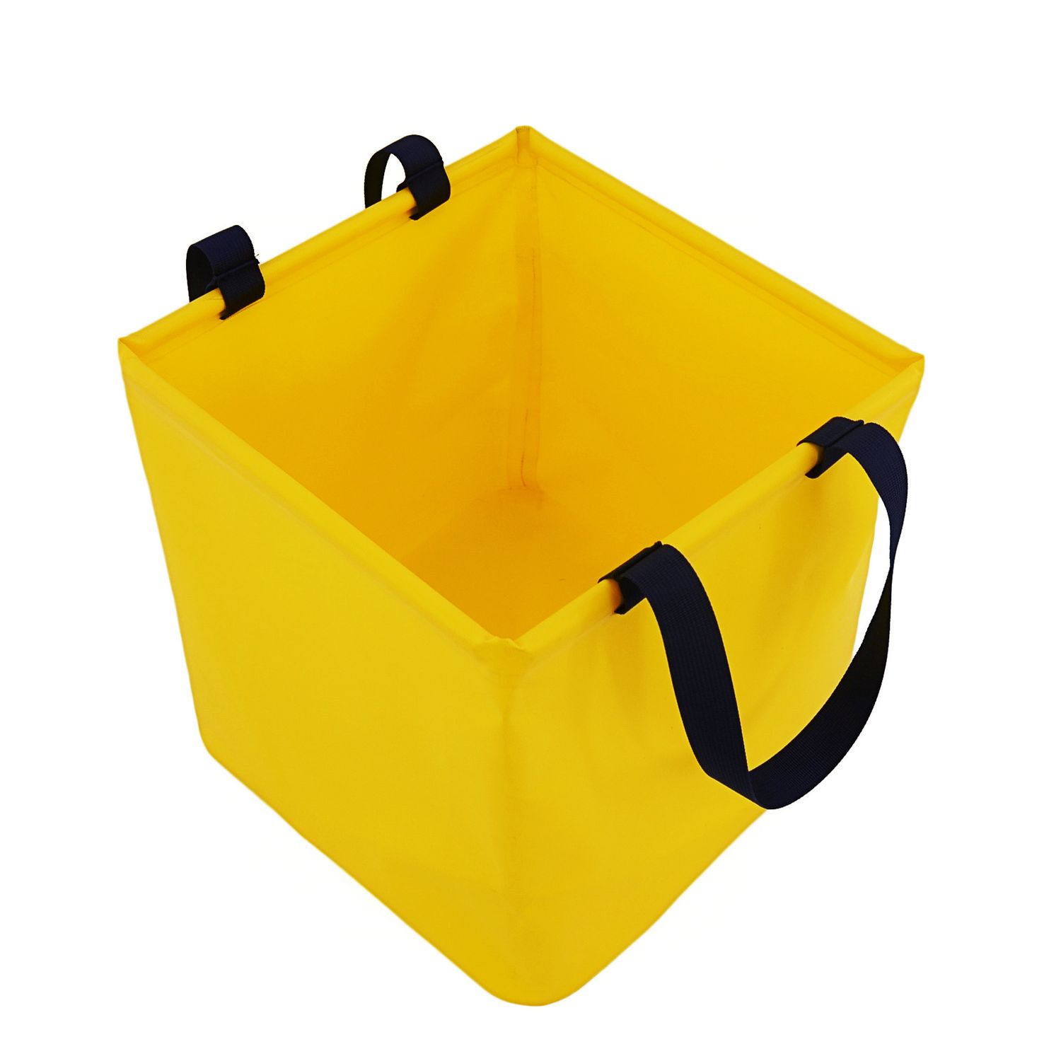 Yellow 25L Collapsible Bucket - Heavy-Duty PVC Waterproof Folding Pail for Fishing, Camping &amp; Car Washing
