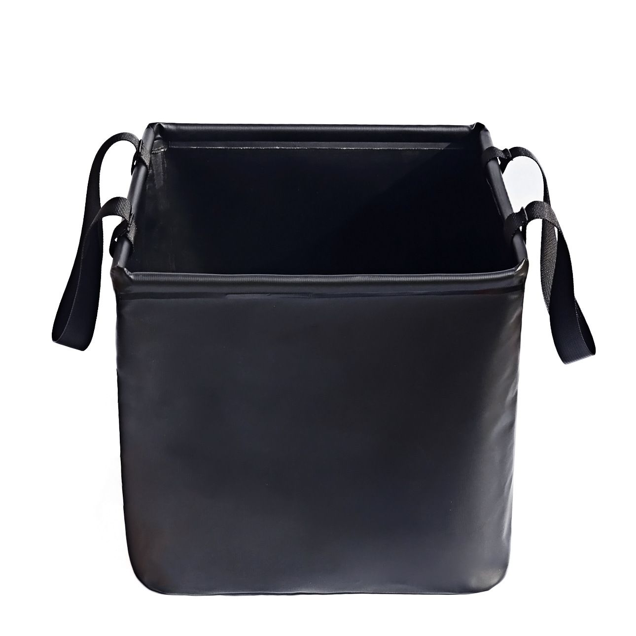 Black 25L Collapsible Bucket - Heavy-Duty PVC Waterproof Folding Pail for Fishing, Camping &amp; Car Washing