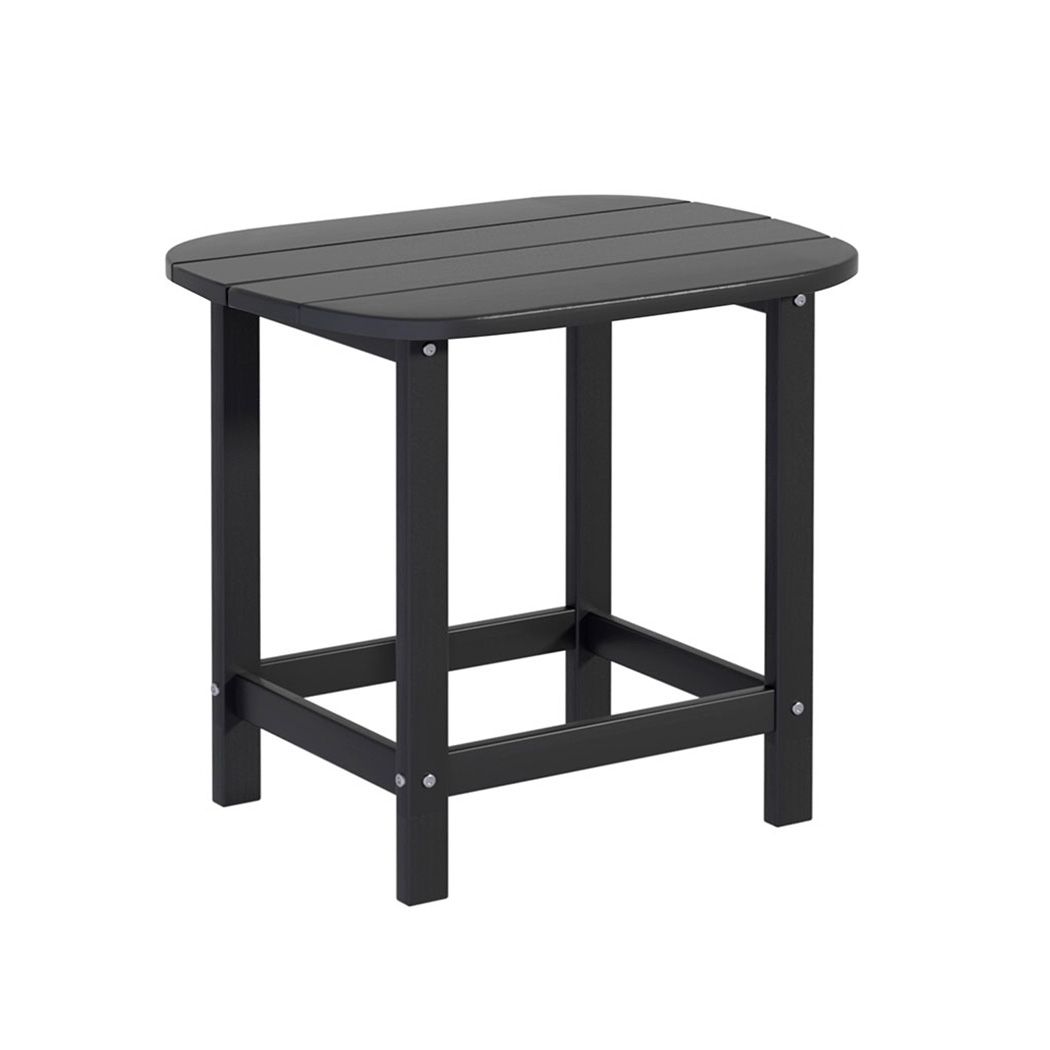Gardeon Outdoor Coffee Side Table HDPE Desk Patio Furniture Camping Garden Black