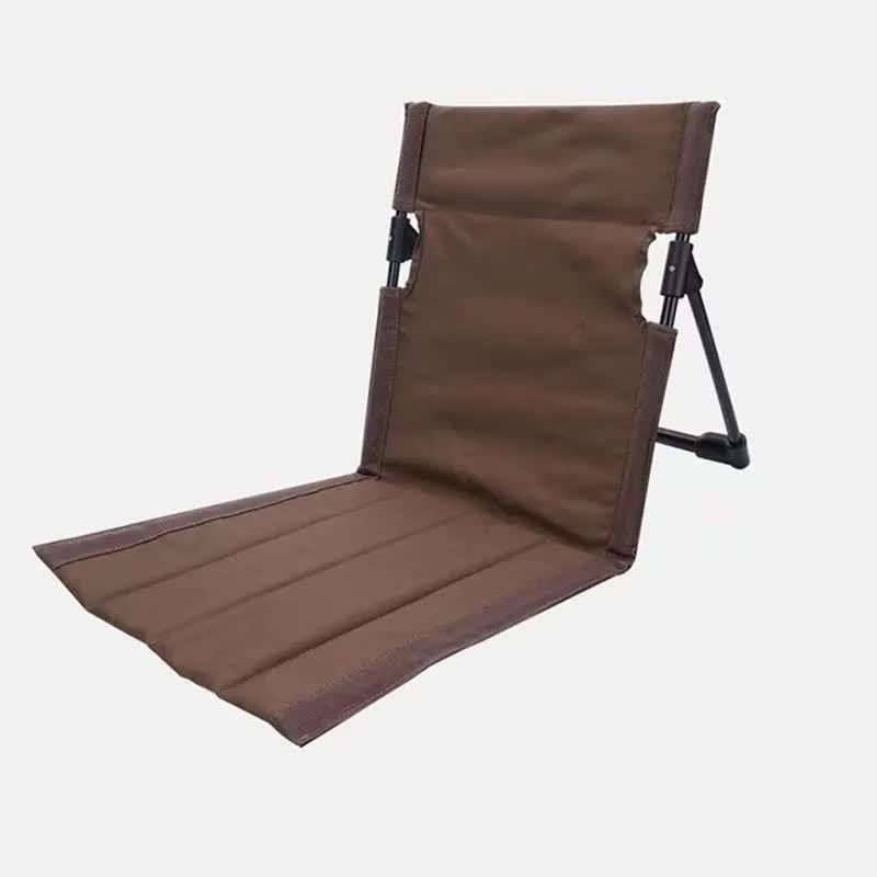 Brown Outdoor Folding Lawn Chair with Backrest - Lightweight, Portable Camping Chair, Beach &amp; Park Recliner, Easy-to-Carry for Relaxing Outdoors