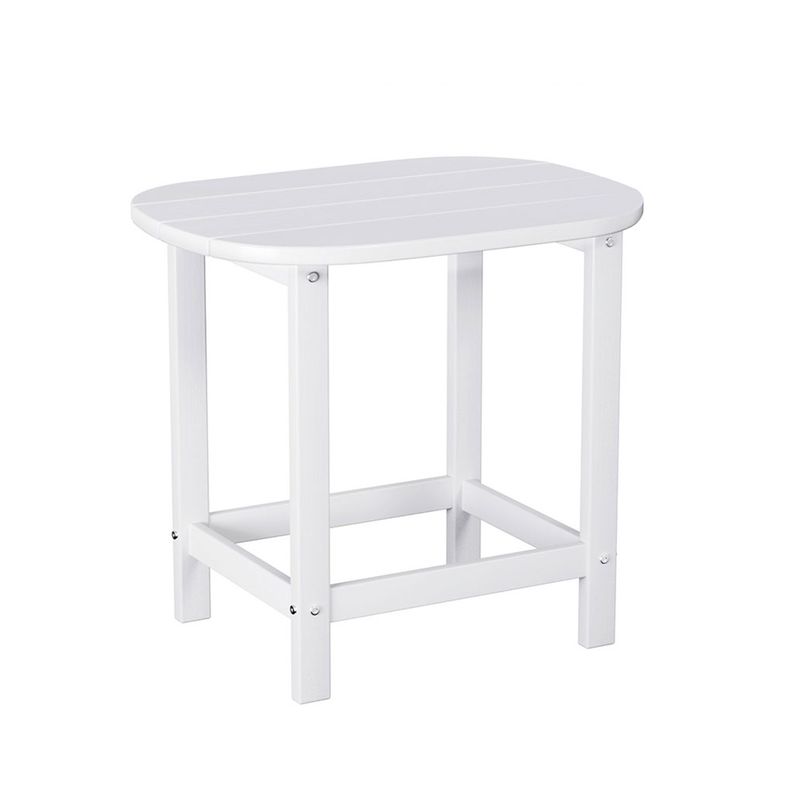 Gardeon Outdoor Coffee Side Table HDPE Desk Patio Furniture Camping Garden White