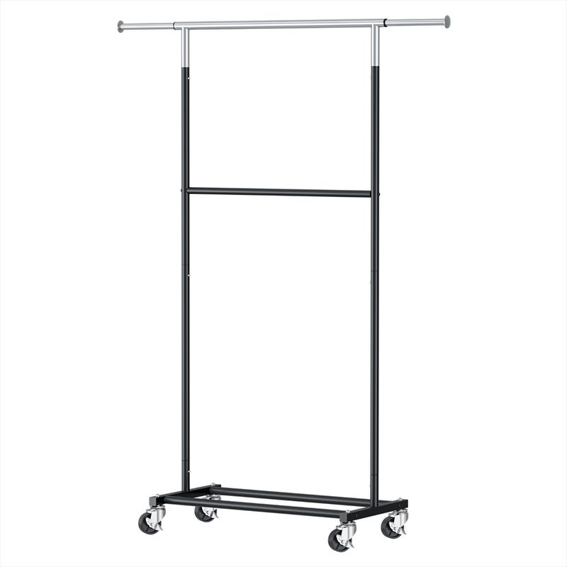 Artiss Clothes Rack Double Rod Airer Rail Coat Stand Adjustable Hanger
