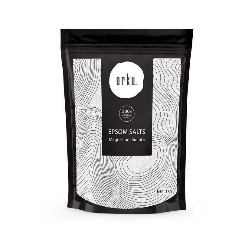 Orku 1Kg Epsom Salt - Magnesium Sulphate Bath Salts Skin Body
