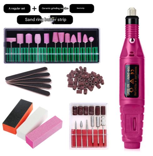 Ceramics (7-in-1) Electric Nail Drill Kit - USB Manicure Pedicure Polishing &amp; Shaping Tool Set