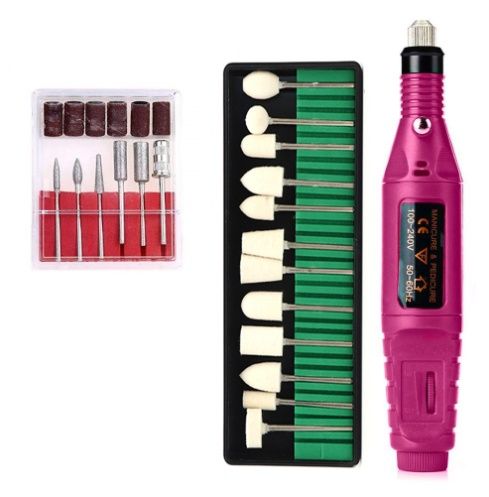 Regular Set With Wool Grinding Needle Portable Electric Nail Drill Kit - USB Manicure Pedicure Polishing &amp; Shaping Tool Set
