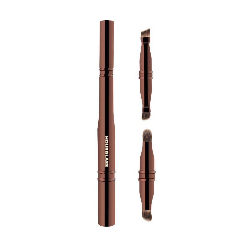 Versatile 4-in-1 Portable Makeup Brush  - Eyeshadow &amp; Eyebrow Brushes for Flawless Looks