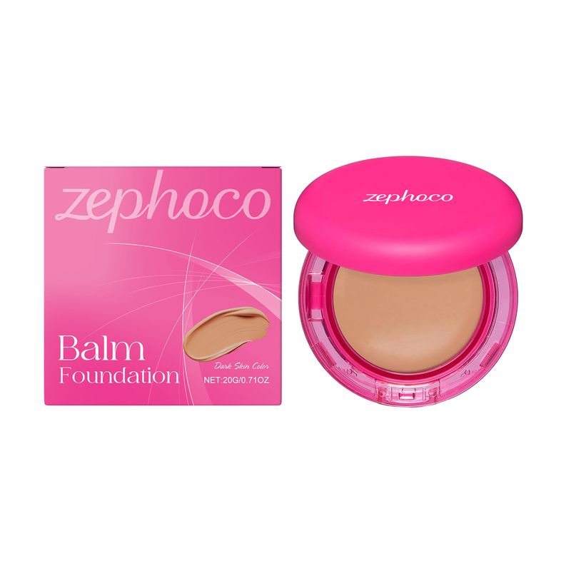 Moisturizing Balm Foundation - Lightweight Texture, Long-Lasting Natural Coverage(Dark skin tone)