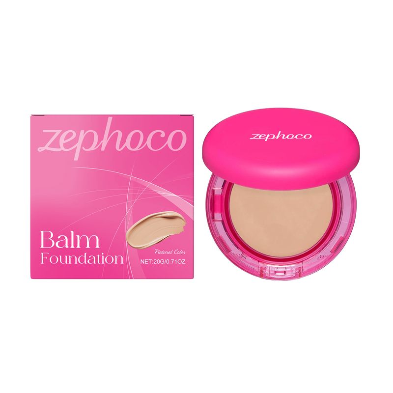 Moisturizing Balm Foundation - Lightweight Texture, Long-Lasting Natural Coverage(Natural color)
