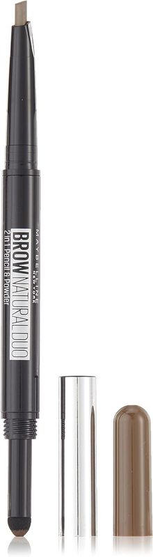 Maybelline New York Natural Eye Brow Duo 2 in 1 Pencil &amp; Powder - Deep Brown