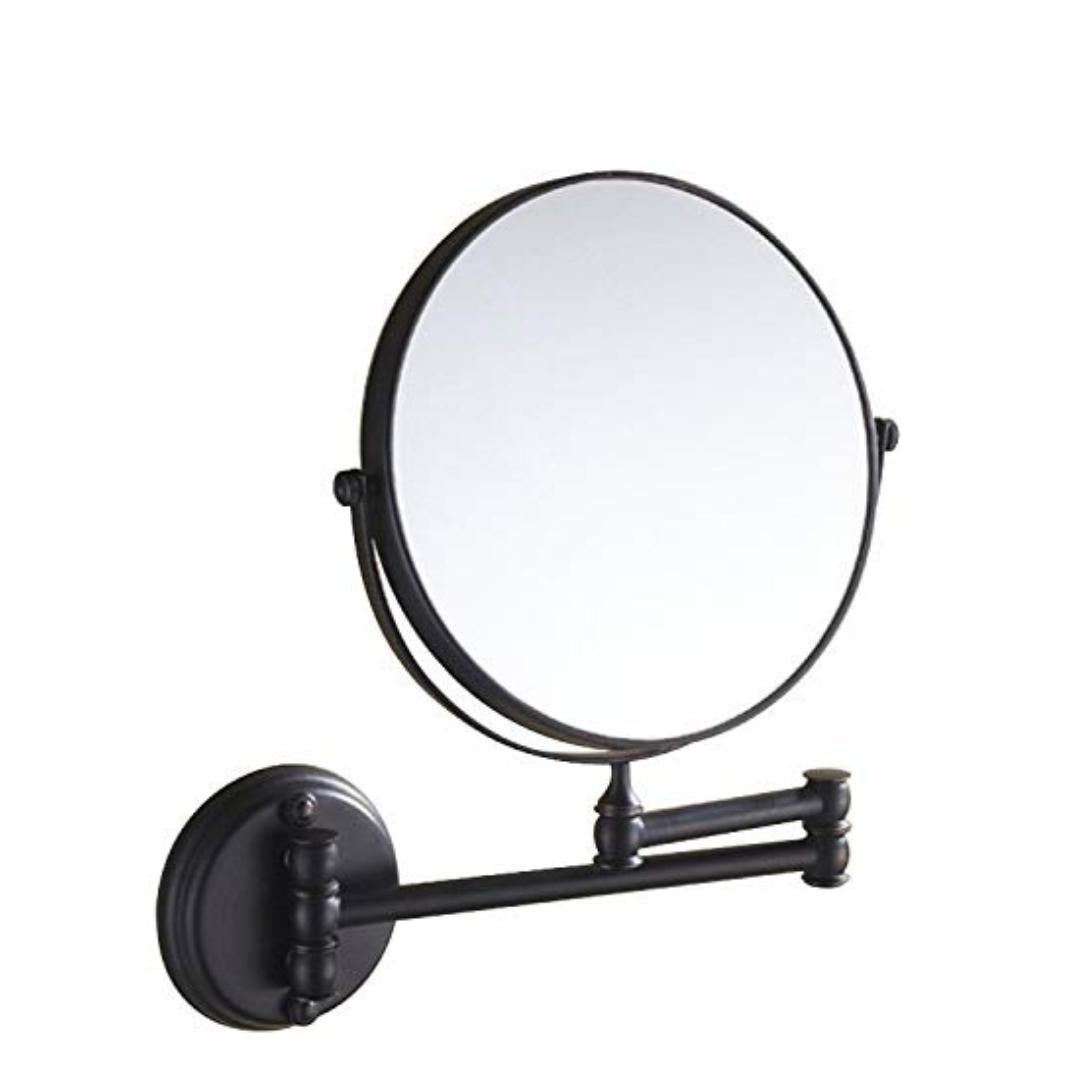 5X &amp; 1X Wall Mount Magnifying Mirror â Matte Black