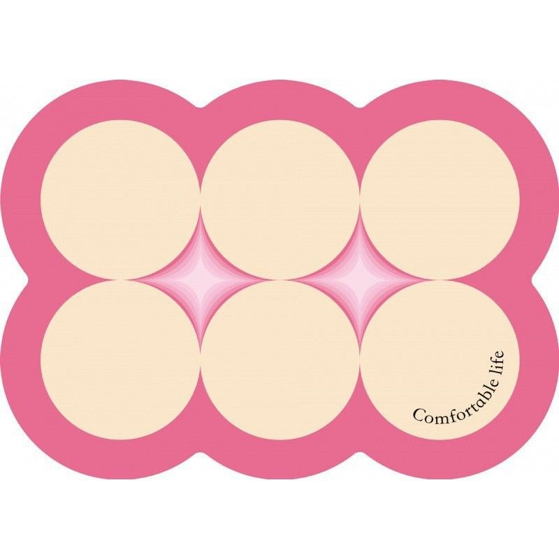Style 4 Pink And Beige Absorbent Diatomaceous Earth Pet Feeding Mat - Non-Slip &amp; Quick Dry Placemat (50x80cm)