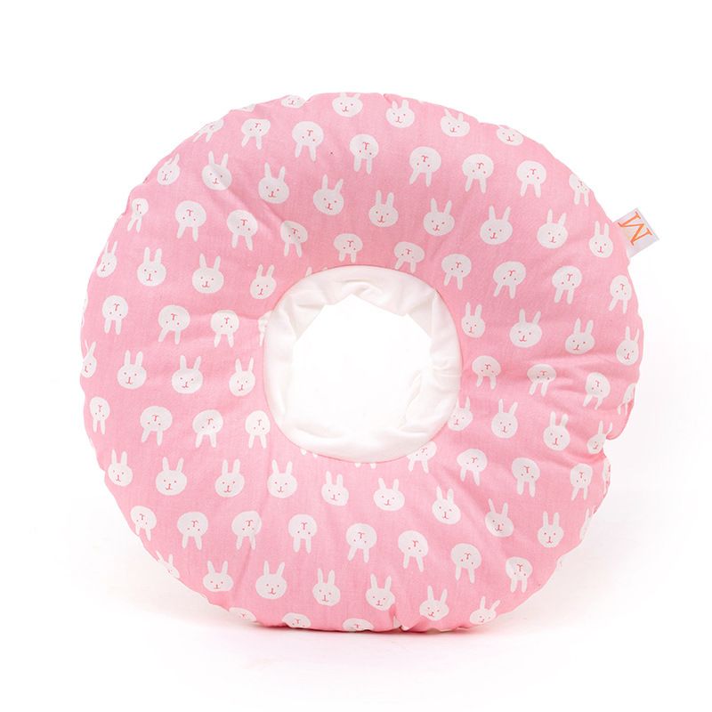 2 pcs Pink Rabbit Soft Pet Recovery Collar - Comfortable Anti-Lick Cone for Cats &amp; Dogs Size M