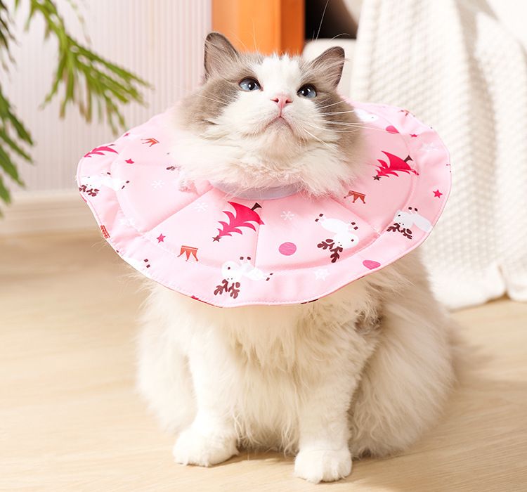 2 Pcs Size S Pink Comfortable Pet Recovery Collar | Waterproof Anti-Lick Collar for Cats &amp; Dogs