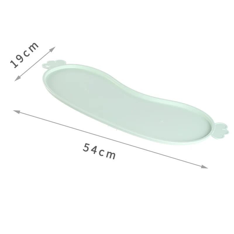 Green Non-Slip Pet Feeding Mat - Waterproof Dog &amp; Cat Food Bowl Placemat with Raised Edges