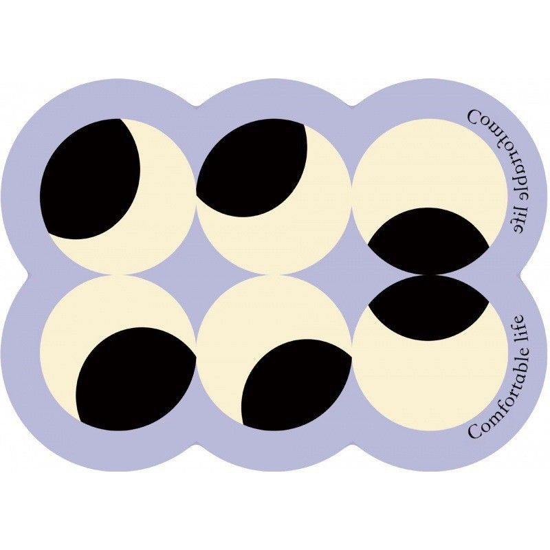 Style 3 Purple,White And Black Absorbent Diatomaceous Earth Pet Feeding Mat - Non-Slip &amp; Quick Dry Placemat (50x80cm)