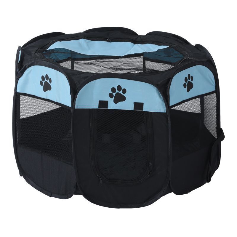 Portable Pet Playpen with Oxford Cloth, Foldable Octagon Dog &amp; Cat Tent, Indoor &amp; Outdoor Use  size 74*74*43cm