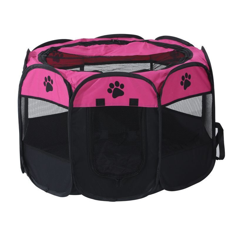 Portable Pet Playpen with Oxford Cloth, Foldable Octagon Dog &amp; Cat Tent, Indoor &amp; Outdoor Use  size 114*114*58cm