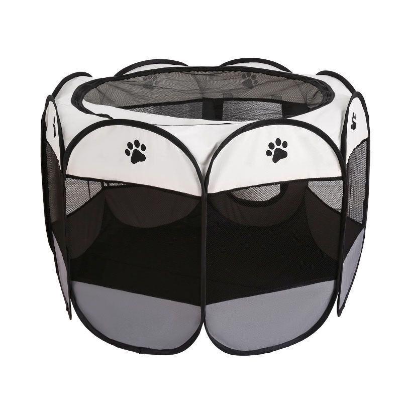 Portable Pet Playpen with Oxford Cloth, Foldable Octagon Dog &amp; Cat Tent, Indoor &amp; Outdoor Use  size 114*114*58cm