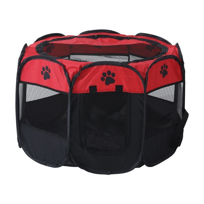 Portable Pet Playpen with Oxford Cloth, Foldable Octagon Dog &amp; Cat Tent, Indoor &amp; Outdoor Use  size 74*74*43cm