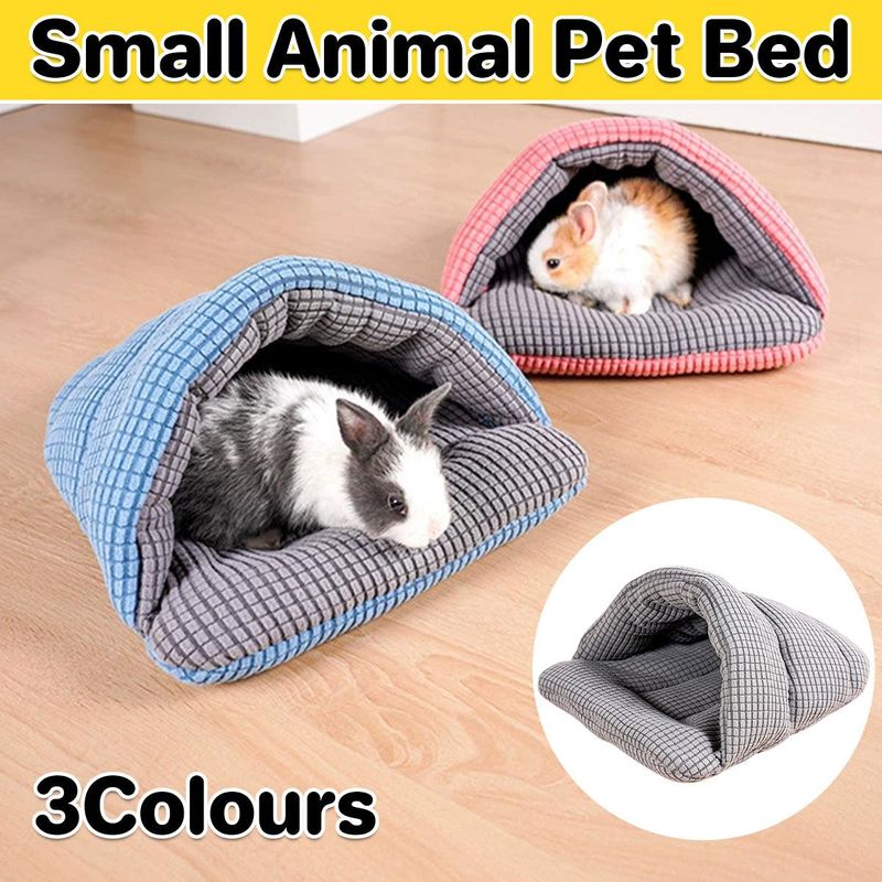Pet Kennel Sleeping Bag Semi Enclosed Bed for Small Animals Cats and Puppies - Grey