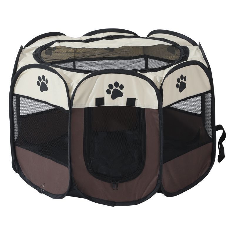 Portable Pet Playpen with Oxford Cloth, Foldable Octagon Dog &amp; Cat Tent, Indoor &amp; Outdoor Use  size 91*91*58cm
