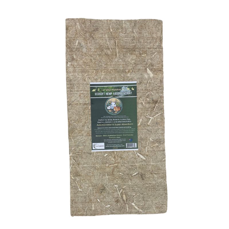 Ecosoft - Natural Hemp Super Absorbent Nest Mat | Small (20x40cm) | 2 Pack