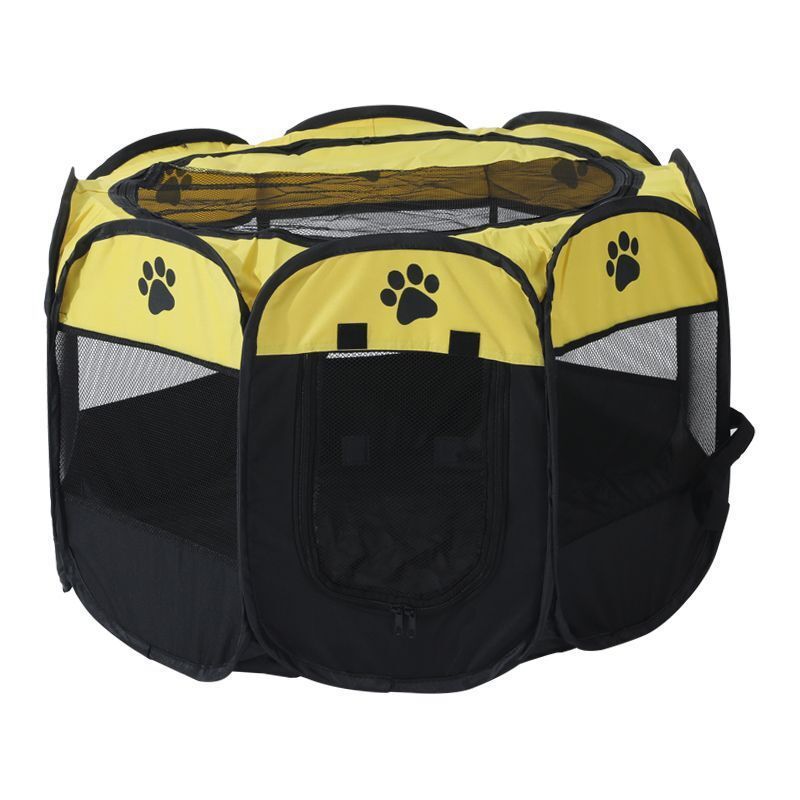 Portable Pet Playpen with Oxford Cloth, Foldable Octagon Dog &amp; Cat Tent, Indoor &amp; Outdoor Use  size 74*74*43cm