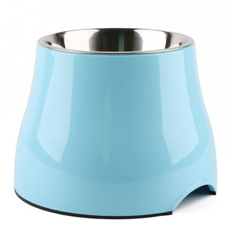 Elevated Pet Feeding Bowl with Stainless Steel Inner - Promotes Healthy Digestion &amp; Reduces Neck Strain(blue)