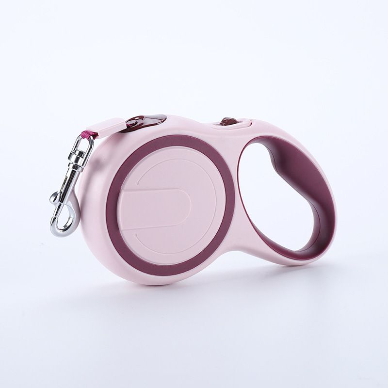 Wine Red 5M Pet Leash Retractable - Tangle-Free, Extendable Pet Leash for Walking