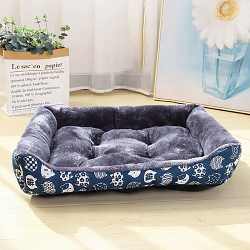 Blue Pet Dog Bed Sofa Mat for Cats &amp; Dogs - M
