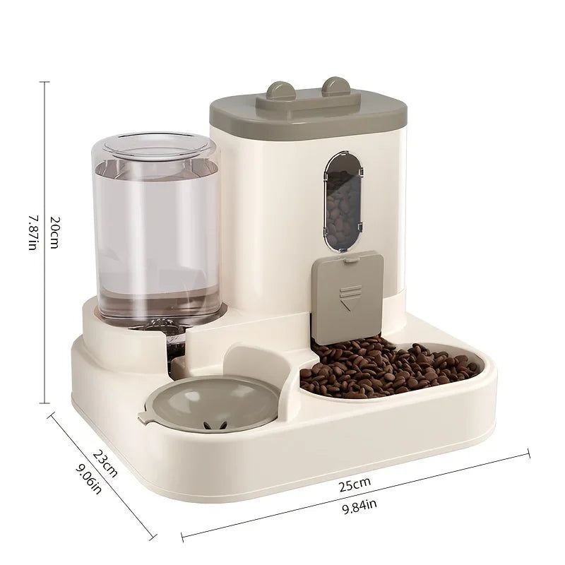 2-in-1 Automatic Cat Food &amp; Water Dispenser