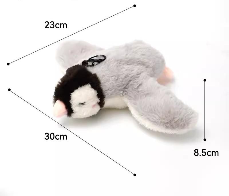 Interactive Flapping Wing Bird Toy for Cats &amp; Dogs,Motion Activated with Sound(Milo Gray Penguin)