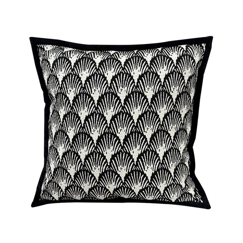 45*45cm Umbrella Pattern Elegant Two-Piece INS-Style Jacquard Pillow Covers - Black &amp; White Sofa Decor
