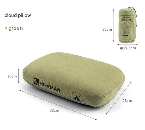 Green Reversible Memory Foam Travel Pillow - All-Season Comfort Neck Support for Deep Sleep &amp; Portability