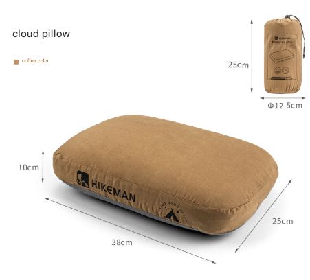 Coffee Reversible Memory Foam Travel Pillow - All-Season Comfort Neck Support for Deep Sleep &amp; Portability